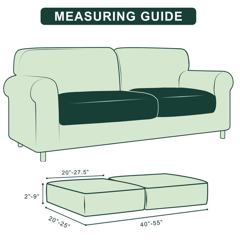 Hokway 2 Piece Couch Cushion Slipcovers Stretch Reversible Cushion Replacement Slipcovers Sofa Cushion Covers(Brick, 2) - Image 3